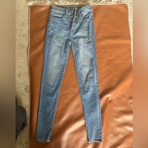 American Eagle Outfitters Blue Skinny Jeans with Stretch